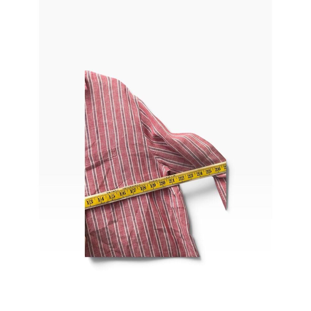 Frank & Eileen Women’s Size M Red/White/Blue Striped Linen Collared Tunic - Picture 7 of 13